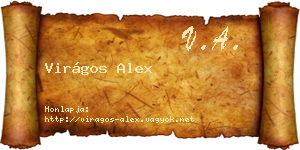 Virágos Alex névjegykártya