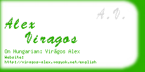 alex viragos business card